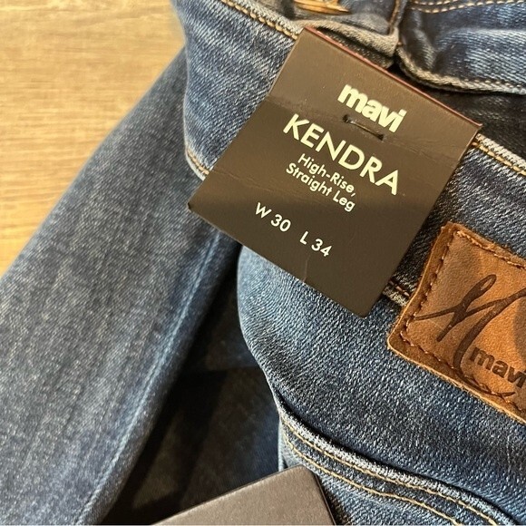 NWT Mavi Kendra High Rise Indigo Supersoft Straight Leg Jeans Size 30 - Picture 11 of 13